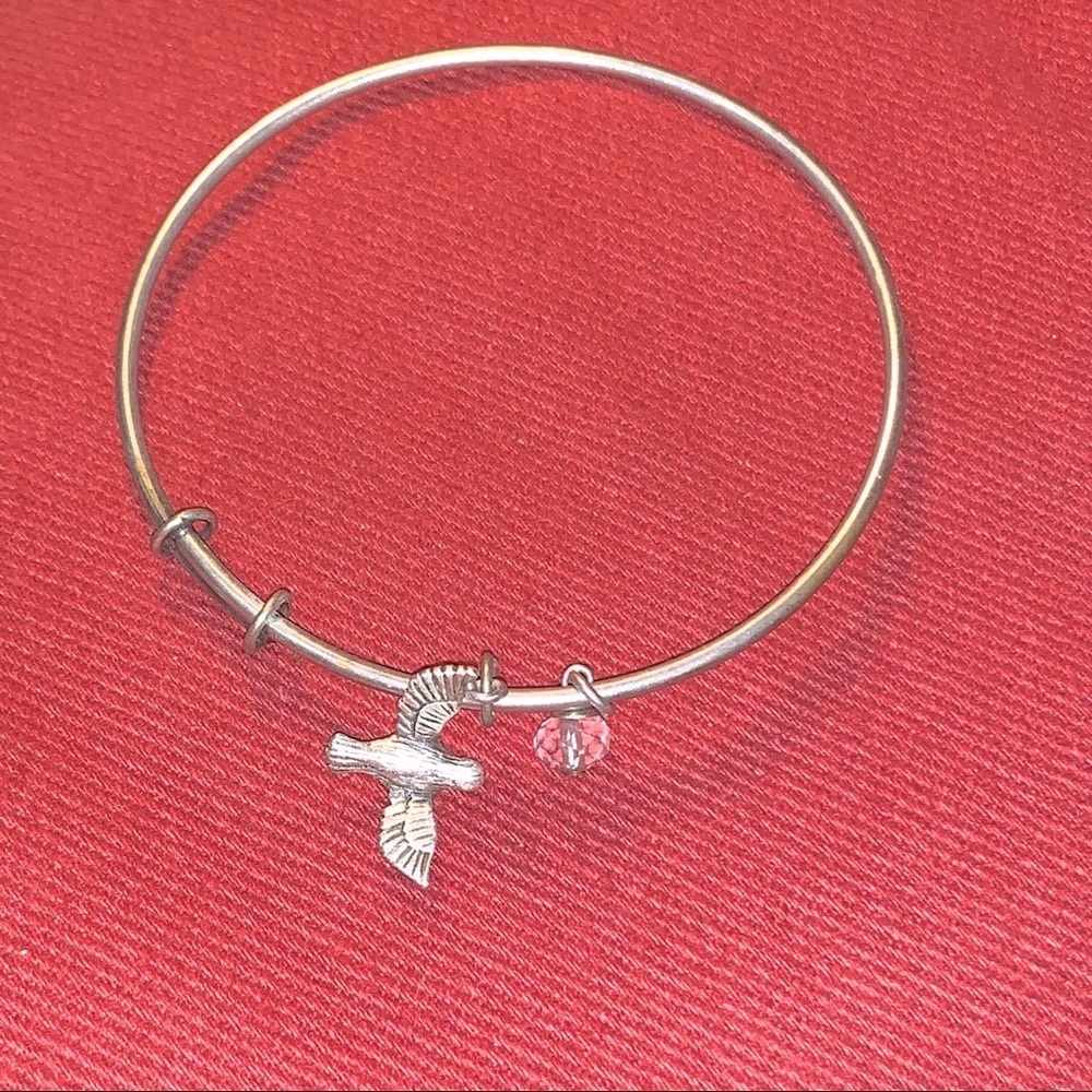 Sacred Peace Dove silver bangle
